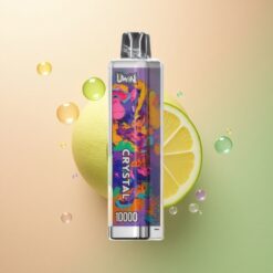 Uwin Crystal 10000 Puffs Citroen Limoen met RGB-verlichting en 18ml vloeistof