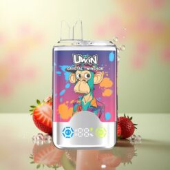 Uwin Crystal Twins 40000 Puffs Aardbei Kiwi Druiven IJs met 850mAh en 32ml