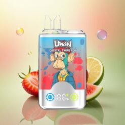 Uwin Crystal Twins 40000 Puffs Aardbei Watermeloen Citroen Limoen 850mAh 32ml