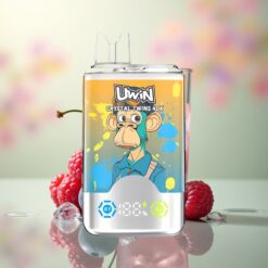 Uwin Crystal Twins 40000 Puffs Blauwe Framboos Kers IJs Duale Smaak 850mAh