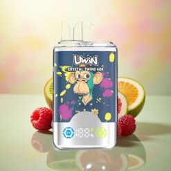 Uwin Crystal Twins 40000 Puffs Kiwi Passievrucht Guave Blauwe Bes Framboos Duale Smaken 850mAh