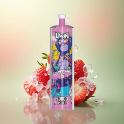 Uwin Shisha Hookah Crystal 20000 Puffs Aardbei IJs 22ml Mesh Coil