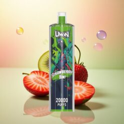 Uwin Shisha Hookah Crystal 20000 Puffs Aardbei Kiwi 0% Nicotine 650 mAh