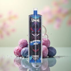 Uwin Shisha Hookah Crystal 20000 Puffs Blauwebes Op IJs - 0% Nicotine & 650 mAh